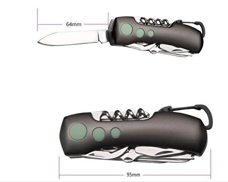 Çok Fonksiyonlu Katlanır İsviçre Çakısı 14in1 El Aletleri Kamp