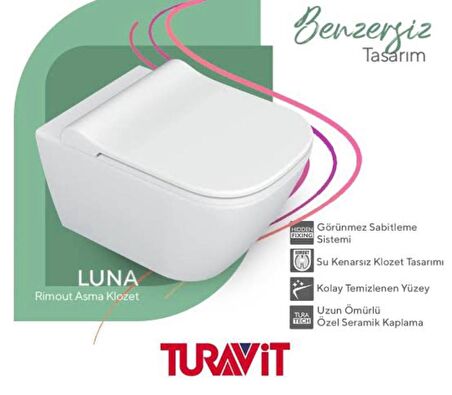 Turavit Luna Kanalsız Asma Klozet