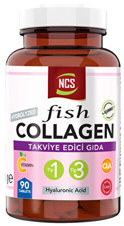  Balık Kollajen Type 1-3 Cla Biotin Çinko 90 Tablet