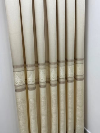 NİVEMESHOME ÜRGÜP V-115  KREM 1/3 PİLELİ FON PERDE APM