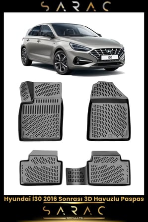 Hyundai I30 2020 Model Araca Özel 3d Havuzlu Paspas