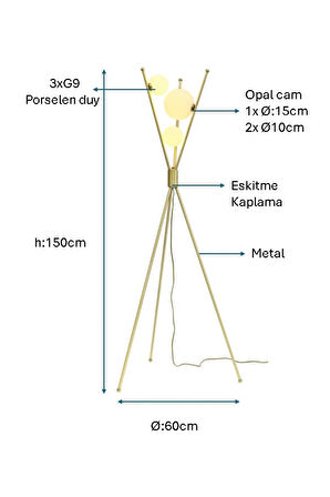 Eskitme Kaplamalı Lambader PLC-1205-L-E