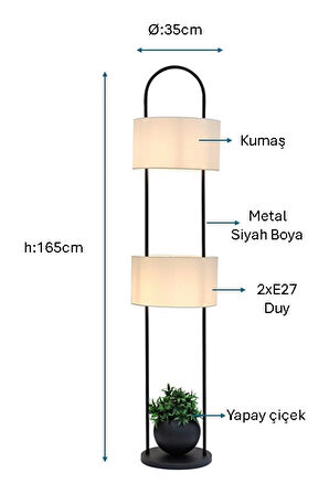 siyah Boyalı Lambader PLC-1211-L-BSY