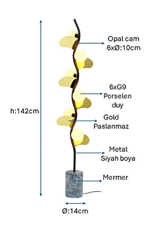 Siyah Boyalı Lambader PLC-1218-L-BSY