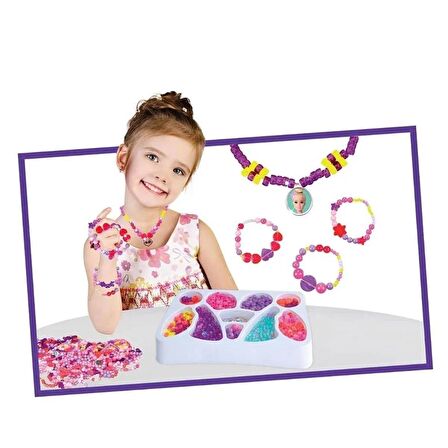 Kız Çocukları İçin Eğitici ve Eğlenceli Çantalı Boncuk Takı Yapım Seti