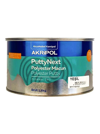 AKZONOBEL PUTTYNEXT POLYESTER MACUN YEŞİL 1,5 KG