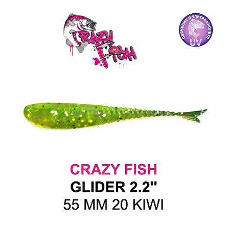 CRAZY FISH GLIDER 2.2'' / 55 MM SAHTE SİLİKON