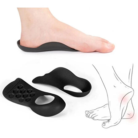 Esnek Düz Taban Düzeltici Topuk Yastığı