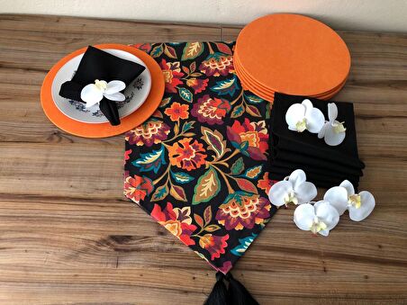 SOFRA SUNUM SETİ ÇİÇEKLİ ŞAL DESEN