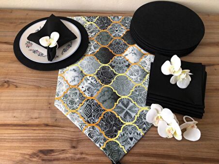 SOFRA SUNUM SETİ GRİ MOROCCAN SET