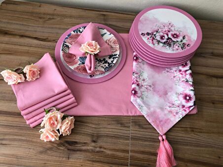 SOFRA SUNUM TAM SET GÜL DETAYLI