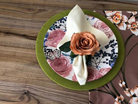 SOFRA SUNUM SETİ ÇİÇEK DESENLİ TAKIM