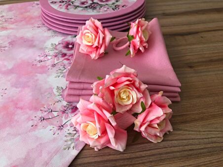 SOFRA SUNUM SETİ ÖZEL SERİ ÇİÇEK DESENLİ