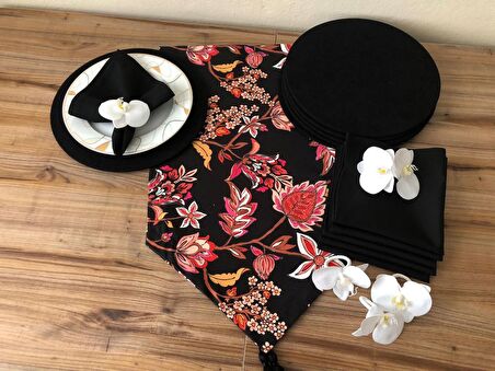 SOFRA SUNUM SETİ ÇİÇEK DESENLİ