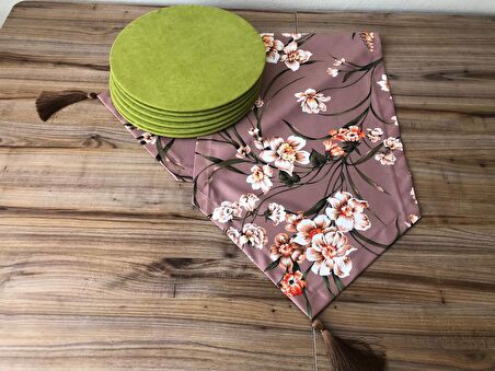 ÇİÇEK DESENLİ RUNNER & SUPLA