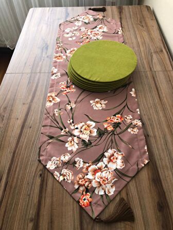 ÇİÇEK DESENLİ RUNNER & SUPLA