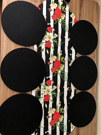 GÜL DESENLİ RUNNER & SUPLA