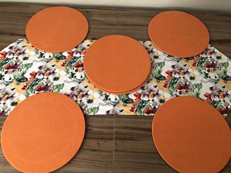 BEYAZ ZEMİN RENKLİ DESENLİ RUNNER & SUPLA