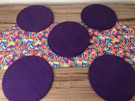 ÇİÇEK KARNAVALI DESENLİ RUNNER & SUPLA