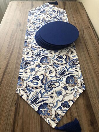 ŞAL DESENLİ RUNNER & SUPLA