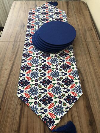 ÇİNİ DESENLİ RUNNER & SUPLA