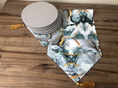 MERMER GOLD DESENLİ RUNNER & SUPLA