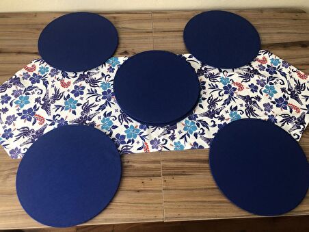 BLUE BLANC ÇİÇEK DESENLİ RUNNER & SUPLA