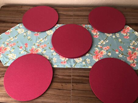 MİNT ZEMİN ÇİÇEK DESENLİ RUNNER & SUPLA