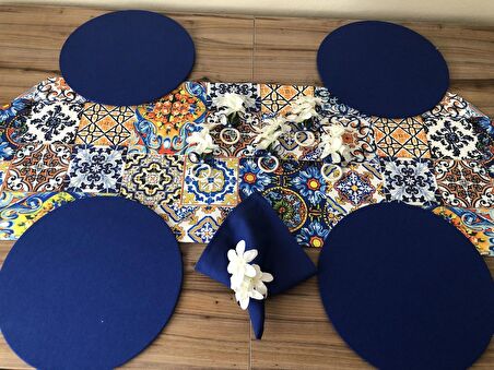 SOFRA SUNUM SETİ MAJOLİKA DESENLİ TAKIM