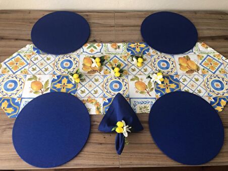 SOFRA SUNUM SETİ SERAMİK LİMON DESENLİ TAKIM