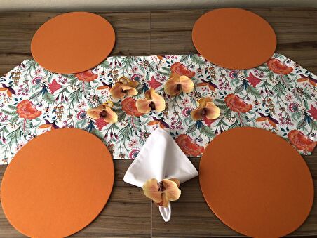 SOFRA SUNUM SETİ DOKULKU EFEKTLİ MOTİF DESENLİ TAKIM