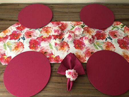 SOFRA SUNUM SETİ SOFT  ÇİÇEK DESENLİ TAKIM