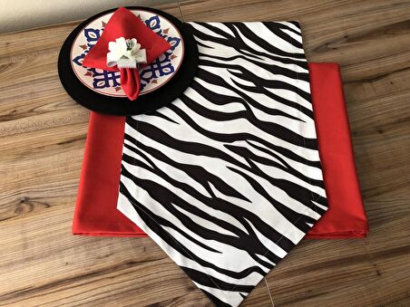 SOFRA SUNUM SETİ ZEBRA DESENLİ
