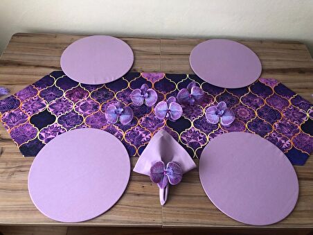 SOFRA SUNUM SETİ MOR MOROCCAN DESENLİ