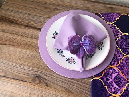 SOFRA SUNUM SETİ MOR MOROCCAN DESENLİ