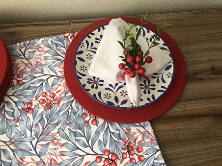 SOFRA SUNUM  SETİ KOKİNA ÇİÇEĞİ  DESENLİ