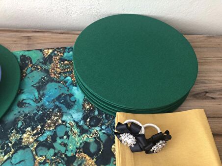 SOFRA SUNUM SETİ YEŞİL GOLD MALAKİT DESENLİ