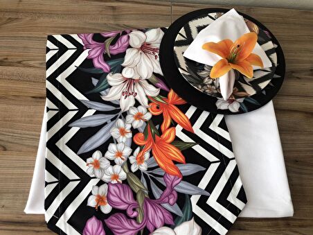 SOFRA SUNUM SETİ LİLYUM ÇİÇEK DESENLİ