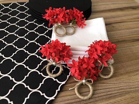 SİYAH MOROCCAN DESENLİ SOFRA SUNUM SETİ