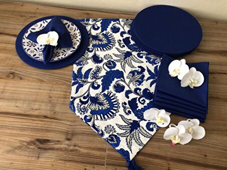 ÇİÇEKLİ BATİK DESENLİ SOFRA SUNUM SETİ