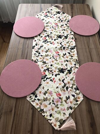 ÇİÇEK DESENLİ RUNNER & SUPLA