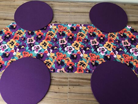 MENEKŞE DESENLİ RUNNER & SUPLA