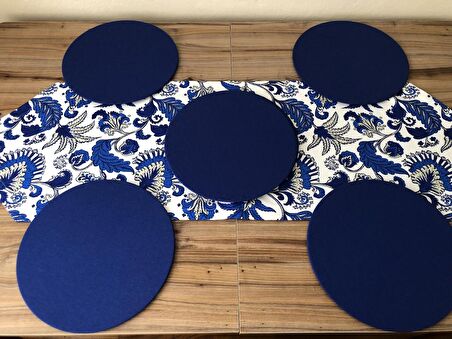 ÇİÇEKLİ BATİK DESENLİ RUNNER & SUPLA