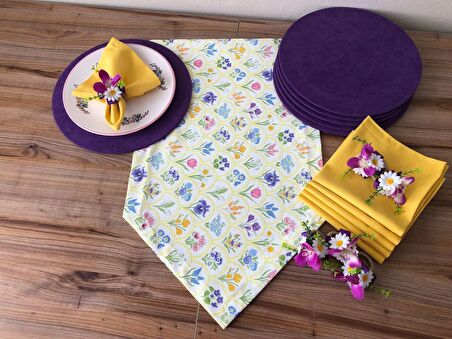 SOFRA SUNUM SETİ ÇİÇEK DESENLİ