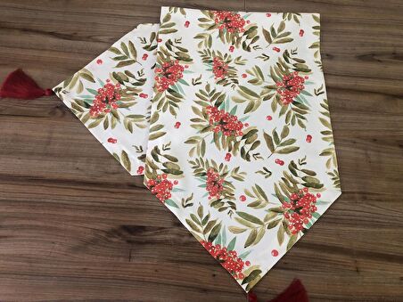 YILBAŞI ÇİÇEĞİ DESENLİ RUNNER