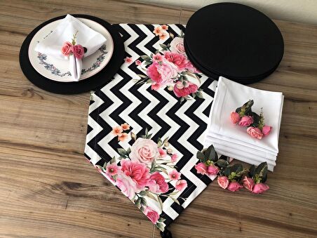 SOFRA SUNUM SETİ ÇİÇEK DESENLİ