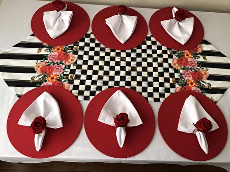 SOFRA SUNUM TAM SET GÜL DESENLİ