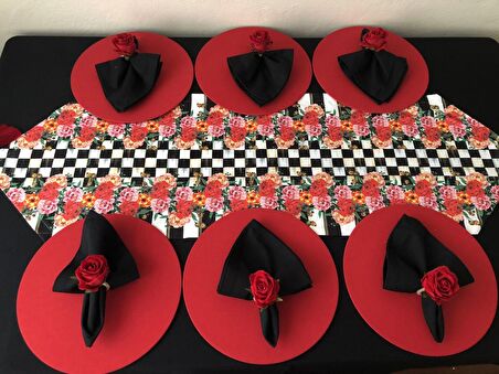 SOFRA SUNUM TAM SET GÜL DESENLİ