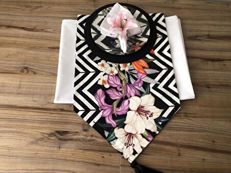 SOFRA SUNUM SETİ LİLYUM DESENLİ