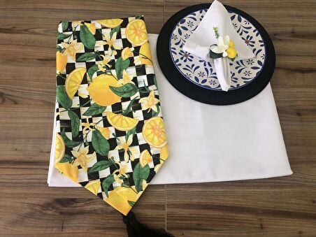 SOFRA SUNUM TAM SET LİMON  DESENLİ